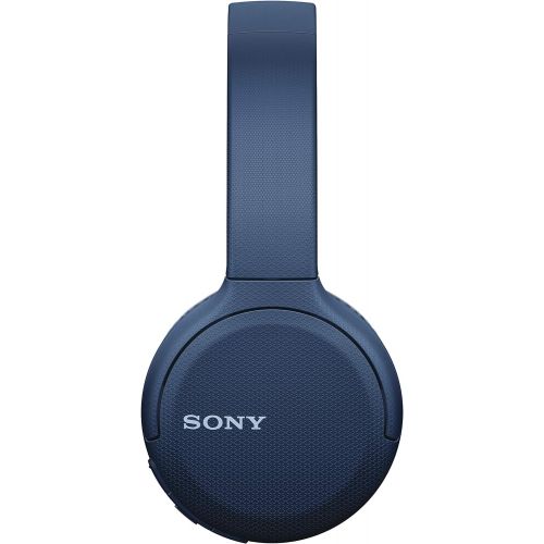 소니 Sony Wireless Headphones WH-CH510: Wireless Bluetooth On-Ear Headset with Mic for phone-call, Blue