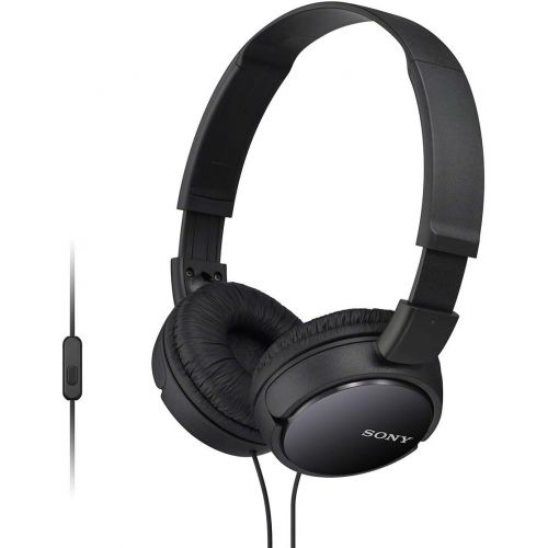 소니 Sony MDRZX110AP ZX Series Extra Bass Smartphone Headset with Mic (Black)