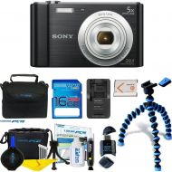 Sony Cyber-Shot DSC-W800 Digital Camera (Black) + Deal-Expo Essential Accessories Bundle