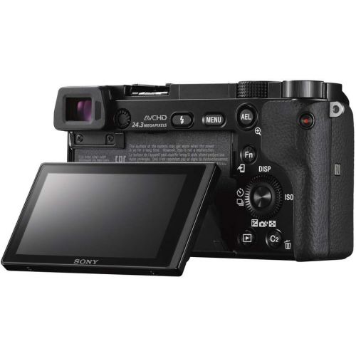 소니 Sony Alpha a6000 Mirrorless Digital Camera 24.3MP SLR Camera with 3.0-Inch LCD (Black) w/16-50mm Power Zoom Lens