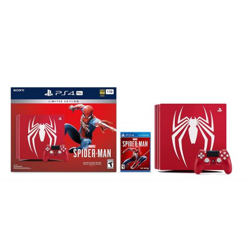 소니 [아마존베스트]Sony PlayStation 4 Pro 1TB Limited Edition Console - Marvels Spider-Man Bundle [Discontinued]