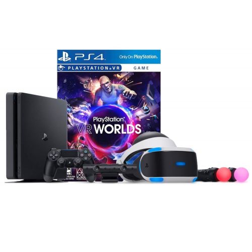 소니 [아마존베스트]PlayStation VR Launch Bundle 2 Items: VR Launch Bundle, Sony PlayStation4 Slim 1TB Console- Jet Black