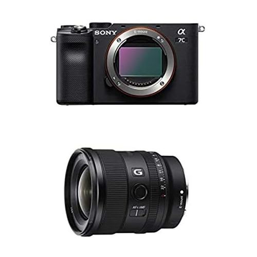 소니 [아마존베스트]Sony Alpha 7C Full-Frame Mirrorless Camera - Black with Sony FE 20mm F1.8 G Full-Frame Large-Aperture Ultra-Wide Angle G Lens, Model: SEL20F18G