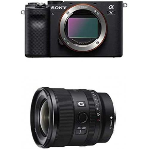 소니 [아마존베스트]Sony Alpha 7C Full-Frame Mirrorless Camera - Black with Sony FE 20mm F1.8 G Full-Frame Large-Aperture Ultra-Wide Angle G Lens, Model: SEL20F18G
