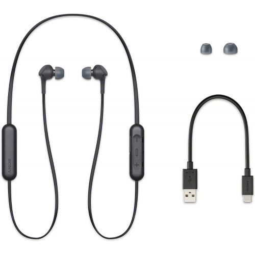 소니 Sony WI-XB400 Wireless In-Ear Extra Bass Headset/Headphones with mic for phone call, Black