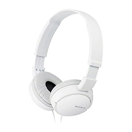 소니 Sony ZX Series Wired On-Ear Headphones with Mic, White MDR-ZX110AP