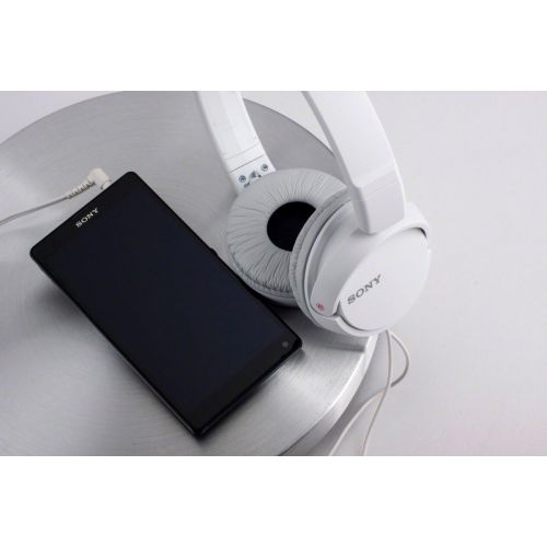 소니 Sony ZX Series Wired On-Ear Headphones with Mic, White MDR-ZX110AP