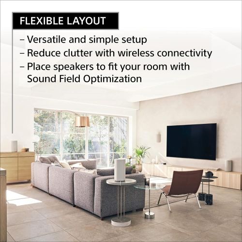 소니 Sony HT-A9 7.1.4ch High Performance Home Theater Speaker System Multi-Dimensional Surround Sound Experience with 360 Spatial Sound Mapping, works with Alexa and Google Assistant