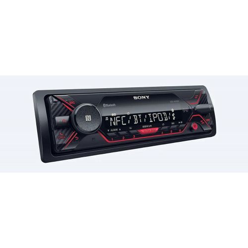 소니 Sony DSX-A410BT Single Din Bluetooth Front USB AUX Car Stereo Digital Media Receiver Bundled with Earbuds (No CD Player)