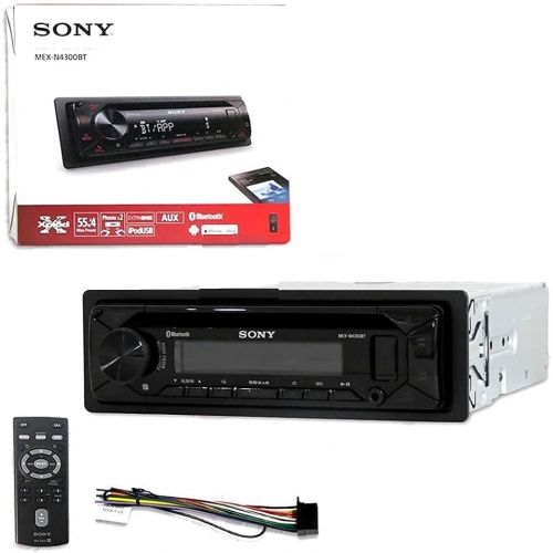 소니 Sony MEX-N4300BT Built-in Dual Bluetooth Voice Command CD/MP3 AM/FM Radio Front USB AUX Pandora Spotify iHeartRadio iPod / iPhone Siri and Android Controls Car Stereo Receiver