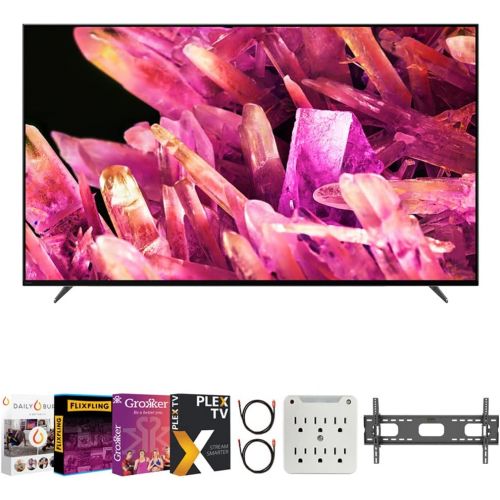 소니 Sony XR65X90K Bravia XR 65 X90K 4K HDR Full Array LED Smart TV (2022 Model) Bundle with Premiere Movies Streaming 2020 + 37-100 Inch TV Wall Mount + 6-Outlet Surge Adapter + 2X 6FT