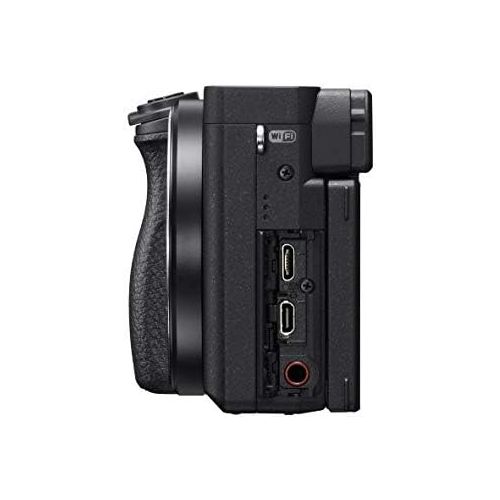 소니 [아마존베스트]Sony Alpha a6400 Mirrorless Camera: Compact APS-C Interchangeable Lens Digital Camera with Real-Time Eye Auto Focus, 4K Video & Flip Up Touchscreen - E Mount Compatible Cameras - I