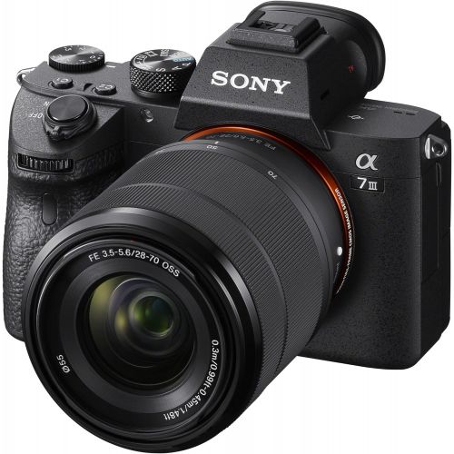 소니 [아마존베스트]Sony a7 III (ILCE7M3K/B) Full-frame Mirrorless Interchangeable-Lens Camera with 28-70mm Lens with 3-Inch LCD, Black