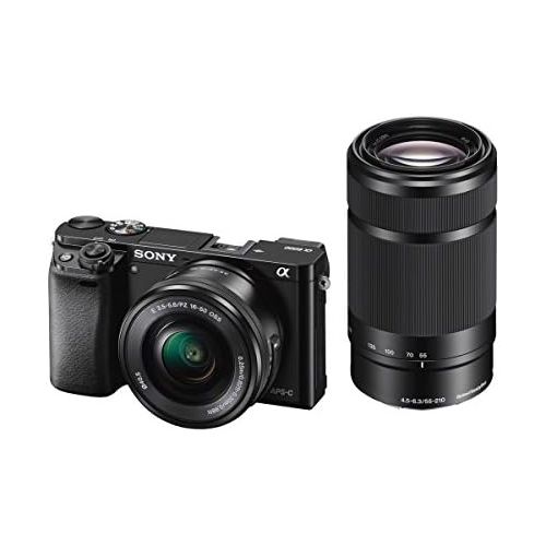 소니 [아마존베스트]Sony Alpha a6000 Mirrorless Digital Camera w/ 16-50mm and 55-210mm Power Zoom Lenses