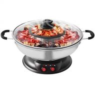 [아마존베스트]Sonya Electric Shabu Shabu Hotpot with BBQ Grill SYHS-4L, Bonus 2 Strainer Ladles