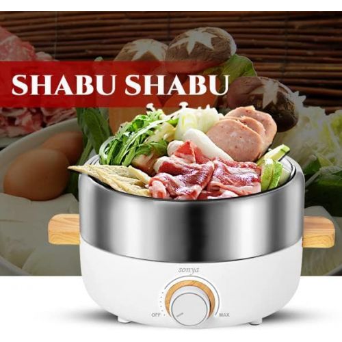 소니 [아마존베스트]Sonya SYHP-2B High End Multi-Functional Non Stick Electric Shabu shabu Hot Pot 4-in-1 Super Cooker, Bonus BBQ Grill Pan