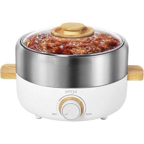 소니 [아마존베스트]Sonya SYHP-2B High End Multi-Functional Non Stick Electric Shabu shabu Hot Pot 4-in-1 Super Cooker, Bonus BBQ Grill Pan