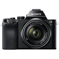 SONY Alpha 7 E-Mount Full Frame Digital Camera ILCE-7, 24.3 Megapixel, 7.6 cm (3 Inch) LCD Display, BIONZ X, 2.3 Megapixel OLED Viewfinder, NFC, Includes SEL-2870 Lens, Black