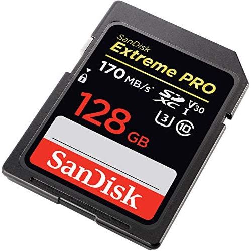 소니 [아마존베스트]Sony SEL-18200LE Zoom Lens (18-200 mm, F3.5-6.3, OSS, APS-C, E-Mount) Black & SanDisk Extreme Pro SDXC UHS-I Memory Card 128 GB (V30, Transmission Speed 170 MB/s, U3, 4K UHD Videos
