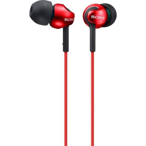소니 [아마존베스트]Sony MDR-EX110AP Deep Bass Earphones with Smartphone Control and Mic - Metallic Red