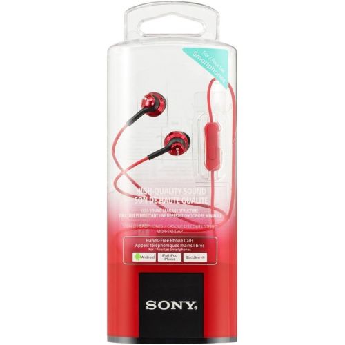 소니 [아마존베스트]Sony MDR-EX110AP Deep Bass Earphones with Smartphone Control and Mic - Metallic Red