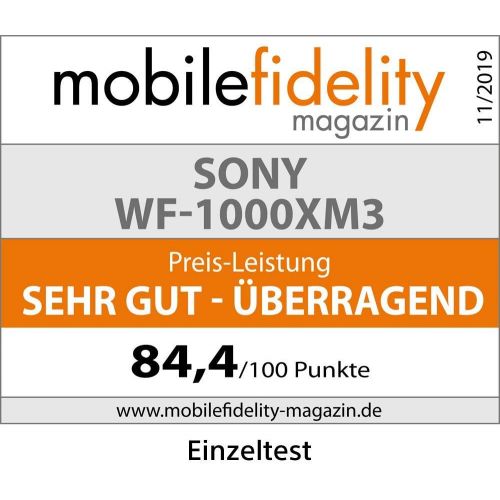소니 [아마존베스트]Sony WF-1000XM3 True Wireless Noise Canceling Headphone (up to 32h battery life, stable bluetooth connection) black