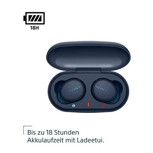 소니 [아마존베스트]Sony WF-XB700 True Wireless EXTRA BASS Headphones (up to 18 Hours Battery Life with Charging Case blue