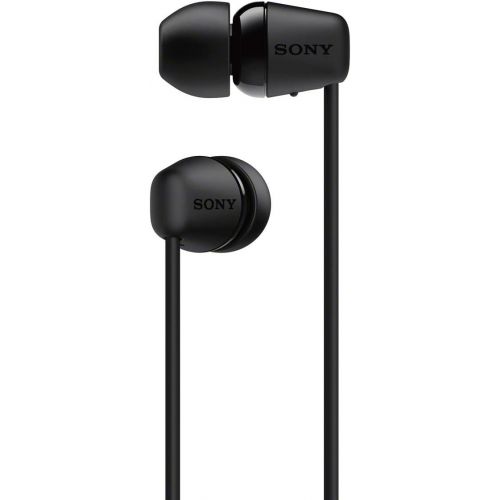 소니 [아마존베스트]Sony WI-C200B Wireless Bluetooth In-Ear Headphones (15 Hours Battery Life, Voice Assistant, Magnetic Earplugs, Built-in Headset Function, Headset with Microphone) Black