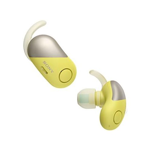 소니 [아마존베스트]Sony WF-SP700N True Sport Headphones (Wireless, Noise Cancelling) Yellow with Alexa Integration