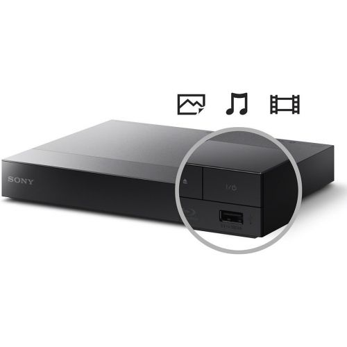 소니 Sony BDP S6700 Blu ray Player (Wireless Multiroom, Super WiFi, 3D, Screen Mirroring, 4K Upscaling) Black & Amazon Basics High Speed HDMI Cable 2.0, Ethernet, 3D, 4K Video Playback