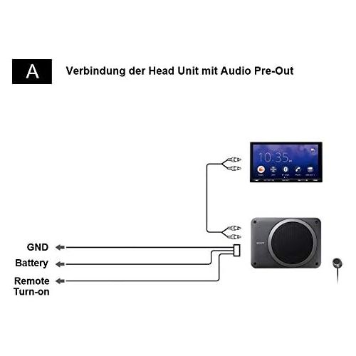 소니 Sony XS AW8 Compact Active Power Subwoofer 160 W max. Output power: slim, stylish 8 inch aluminium housing, Active woofer with remote control.