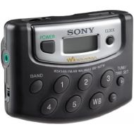 Sony Walkman Digital Tuning Portable Palm Size AMFM Stereo Radio includes Sony MDR Stereo Headphones (Black)