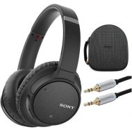 Sony WH-CH700N Wireless Noise Canceling Headphones (Black) wcarryign case and 10ft Audio Cable