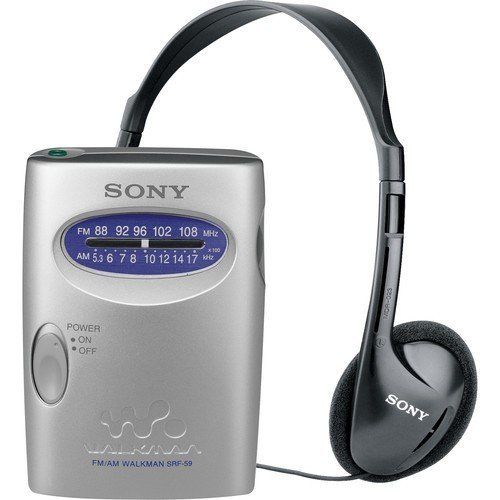 소니 Sony SRF59SILVER AMFM Walkman Stereo Radio