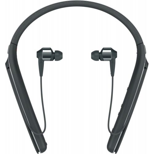 소니 Sony Premium Noise Cancelling Wireless Behind-Neck In Ear Headphones - Black (WI1000XB)