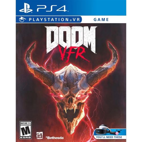 소니 Sony PlayStation 4 DOOM VFR and Bravo Team PSVR Aim Controller Enhanced Bundle: PlayStation 4 VR Headset, PSVR Camera, Wireless Aim Controller, DOOM VFR and Bravo Team