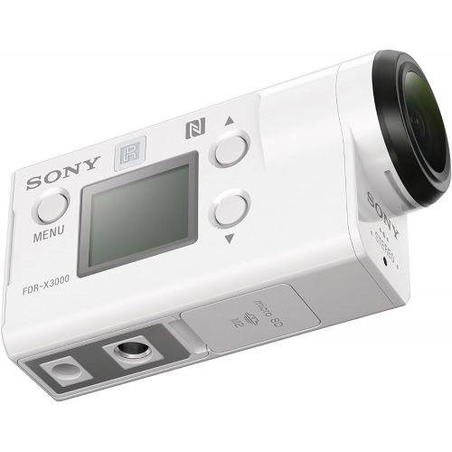 소니 Sony FDRX3000RW 4K HD Recording, Action Cam, Live View Underwater Camcorder, White