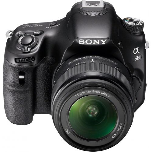 소니 Sony SLT-A58K Digital SLR Kit with 18-55mm Zoom Lens, 20.1MP SLR Camera with 2.7 -Inch LCD Screen (Black)