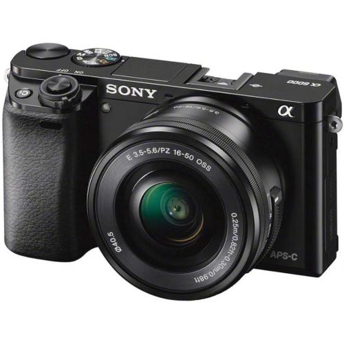 소니 Sony Alpha a6000 Mirrorless Camera w 16-50mm Lens & 64GB Card Bundle (Silver)