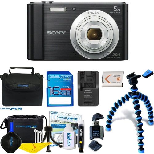 소니 Sony Cyber-shot DSC-W800 Digital Camera (Black) + Deal-Expo Premium Accessories Bundle