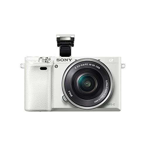 소니 Sony Alpha a6000 Mirrorless Digital Camera with 16-50 mm Lens, 24 MP (White)