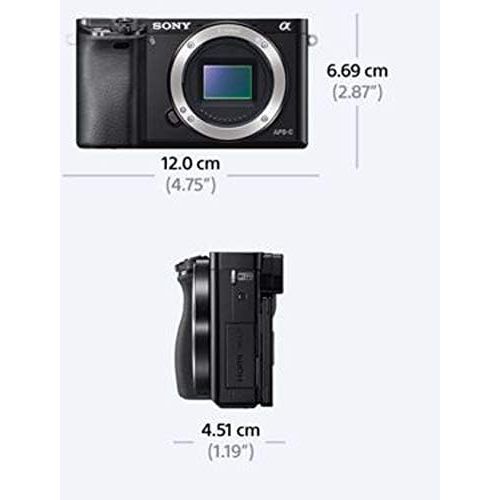 소니 Sony Alpha a6000 Mirrorless Digital Camera with 16-50mm Lens, Graphite (ILCE-6000LH)