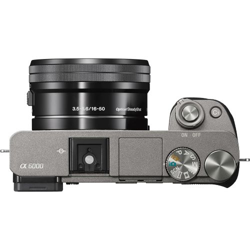 소니 Sony Alpha a6000 Mirrorless Digital Camera with 16-50mm Lens, Graphite (ILCE-6000LH)