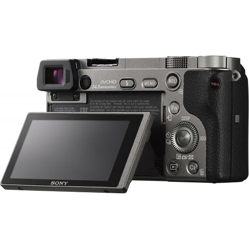 소니 Sony Alpha a6000 Mirrorless Digital Camera with 16-50mm Lens, Graphite (ILCE-6000LH)