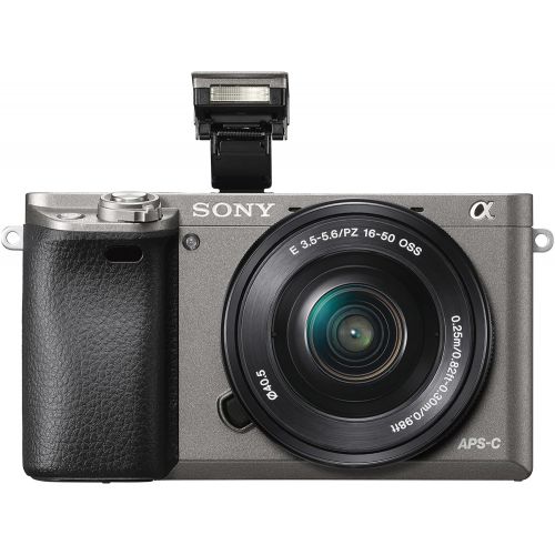 소니 Sony Alpha a6000 Mirrorless Digital Camera with 16-50mm Lens, Graphite (ILCE-6000LH)