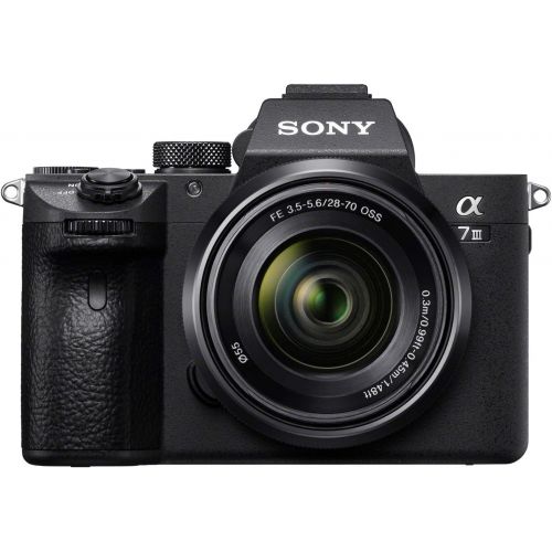 소니 Sony a7 III Full-frame Mirrorless Interchangeable-Lens Camera with 28-70mm Lens Optical with 3-Inch LCD, Black (ILCE7M3KB)