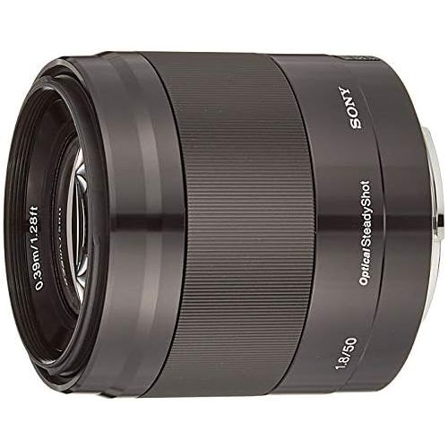 소니 SONY E 50mm F1.8 OSS SEL50F18 -B (Black) for Sony E-mount Nex cameras - International Version (No Warranty)