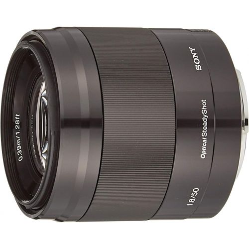 소니 SONY E 50mm F1.8 OSS SEL50F18 -B (Black) for Sony E-mount Nex cameras - International Version (No Warranty)