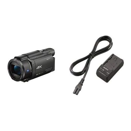 소니 Sony FDRAX53/B 4K HD Video Recording Camcorder (Black) with Travel Charger