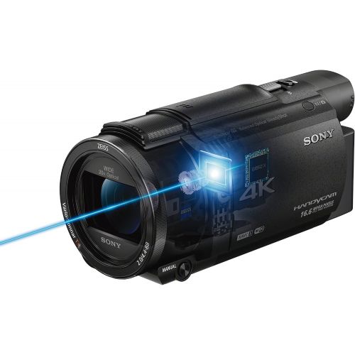 소니 Sony FDRAX53/B 4K HD Video Recording Camcorder (Black) with Travel Charger